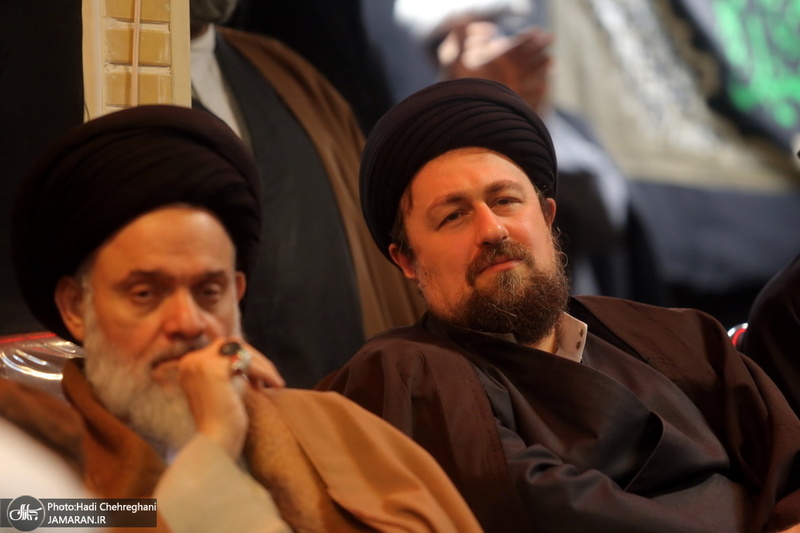 حضور سید حسن خمینی در مدرسه علمیه آیت الله العظمی خوانساری(ره)