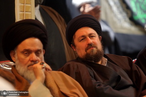 حضور سید حسن خمینی در مدرسه علمیه آیت الله العظمی خوانساری(ره)