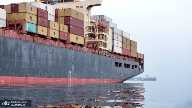 تصاویر توقیف کشتی کانتینری MSC متعلق به رژیم صهیونیستی توسط نیروی دریایی سپاه