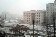  برف و بوران شدید در اتوبان یادگار امام - سعادت آباد