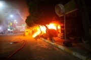 آتش سوزی در نزدیکی حرم امام حسین(ع) + عکس و فیلم