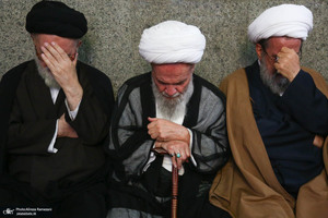 مراسم تشییع آیت الله شیخ ضیالدین نجفی تهرانی