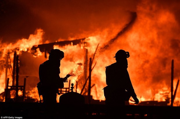 آتش سوزی گسترده در کالیفرنیا+ تصاویر