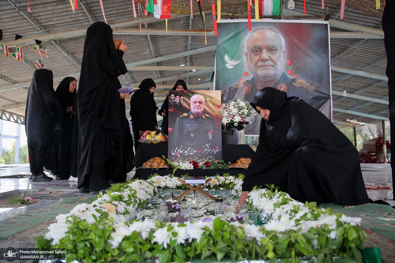 مراسم هفتمین روز شهادت سرلشگر پاسدار شهید مجید خادمی در روستای امیر حاجیلو - فسا