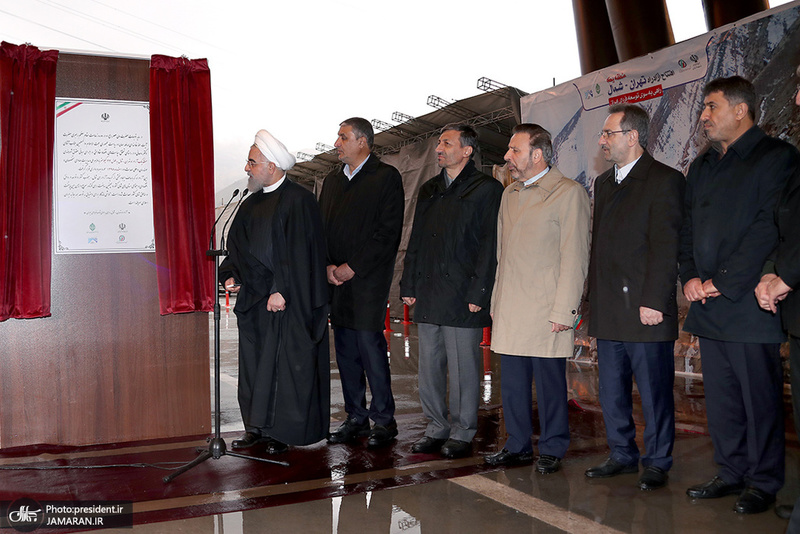 افتتاح منطقه یک آزاد راه تهران - شمال با حضور رئیس جمهور