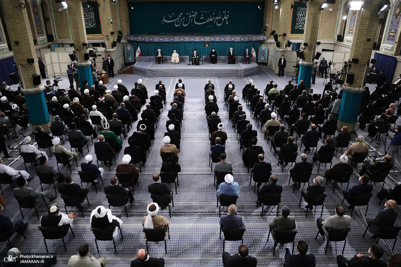 دیدار مسئولان نظام و میهمانان کنفرانس وحدت اسلامى‌ با رهبر معظم انقلاب