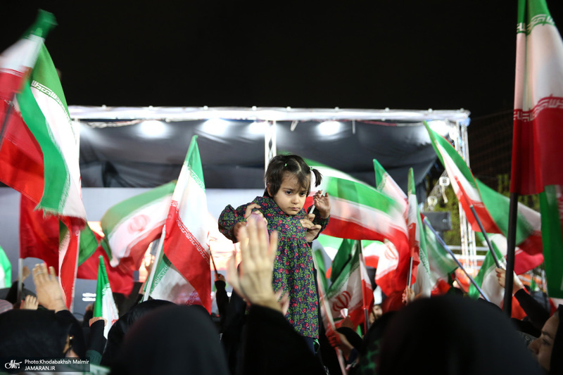 چهل و چهارمین شب اجتماع پرشور مردم در صادقیه