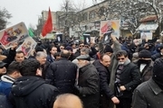 راهپیمایی باشکوه ۲۲ بهمن اردبیلی‌ها در زیر بارش برف برگزار شد