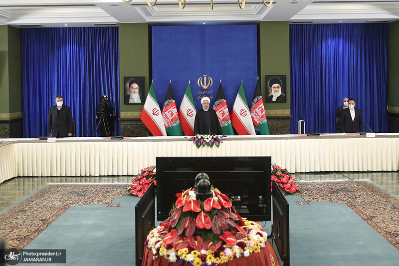 افتتاح راه آهن خواف - هرات با حضور روحانی