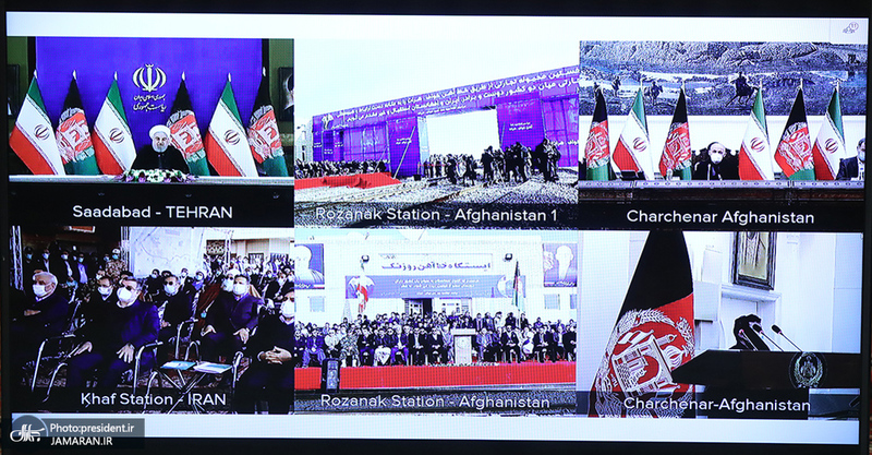 افتتاح راه آهن خواف - هرات با حضور روحانی