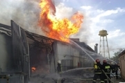آتش سوزی در یک واحد صنعتی در همان دقایق اولیه مهار شد