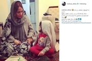 مهناز افشار و دخترش سر سجاده نماز+ عکس