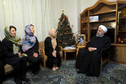 دیدار رئیس جمهور روحانی با خانواده شهید ارمنی «ژرژ کشیش هارطون»