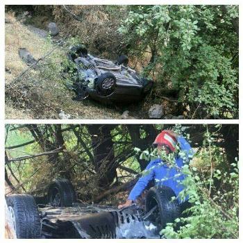 واژگونی خودرو پژو در پارک جنگلی مشگین شهر با سه مصدوم