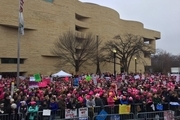 تظاهرات گسترده زنان علیه ترامپ در واشنگتن