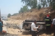 آتش سوزی خودرو وانت در دشتستان سه کشته داشت