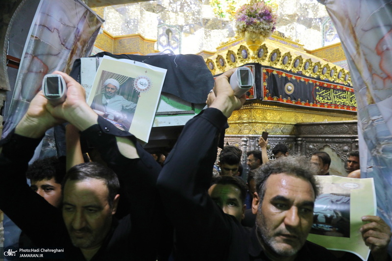 مراسم تشییع و خاکسپاری آیت الله حسن صانعی (ره) در قم