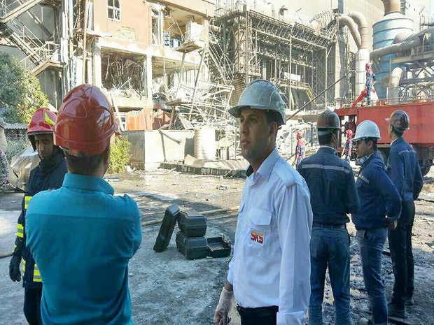 علت انفجار در شرکت فولاد هرمزگان نشت گاز اعلام شد