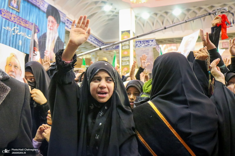 مراسم استقبال و وداع با پیکر مطهر شهید علی لاریجانی در قم