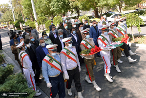 مراسم ادای احترام به مقام شامخ شهدای 17 شهریور در بهشت زهرا(س)