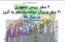 سفر ۴۰ وزیر به استان البرز در ۴ سال