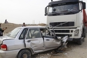 تصادف پراید با تریلر در جاده ماهشهر - رامشیر با ۲ کشته