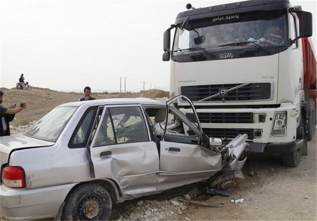 تصادف پراید با تریلر در جاده ماهشهر - رامشیر با ۲ کشته
