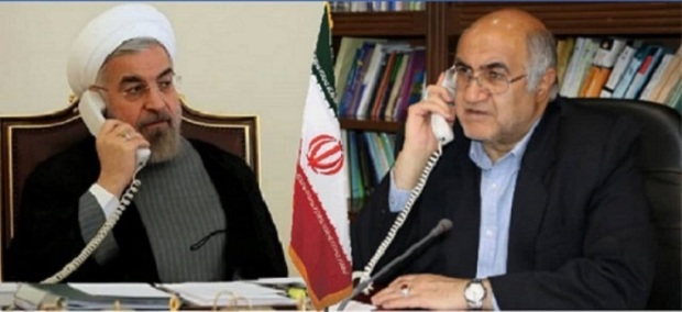 رئیس جمهوری در تماس تلفنی با استاندار کرمان گفت و گو کرد