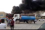 مرکز بهداشت قلعه گنج در آتش‌سوخت+ تصاویر