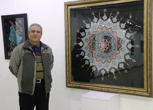 نمایش 68 اثر معرق فلز از هنرمند نیشابوری در نگارخانه میلان ارومیه