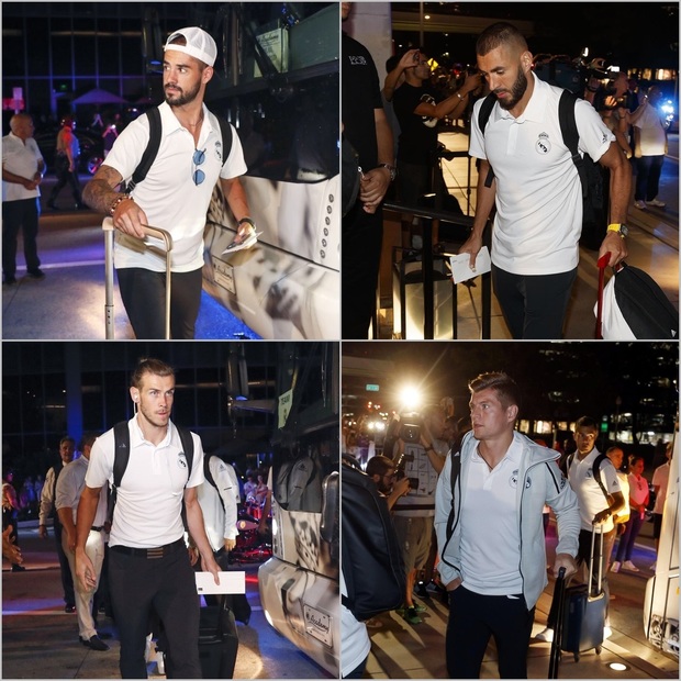 کهکشانی ها برای دیدار با منچستر وارد میامی شدند +عکـس
