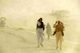 وزش باد 90 کیلومتری در سیستان و بلوچستان  طوفان گردوخاک و کاهش کیفیت هوا