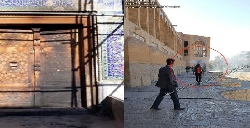 نرده های چوبی زیر پل خواجو تعویض و درب مسجد سید اصفهان ترمیم می شوند