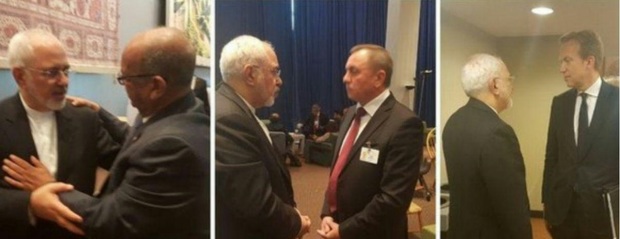 دیدارهای جداگانه دکتر ظریف با وزیران امور خارجه الجزایر، بلاروس و نروژ