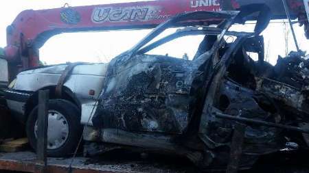 انفجارخودروی سواری در اصفهان سبب مرگ دو نفر شد