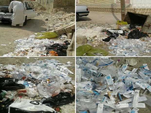 تخلیه زباله های عفونی در شادگان موجب نگرانی شهروندان شده است