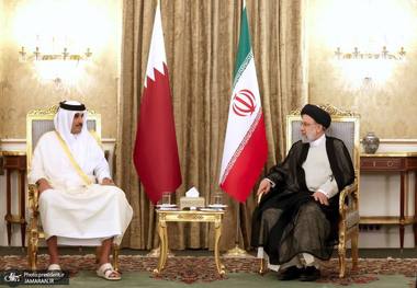 امیر قطر وارد تهران شد/ رئیسی: ظرفیت دو کشور می‌تواند بستری برای مقابله با چالش های موجود در منطقه باشد/ شیخ تمیم بن حمد آل ثانی: قدرت ایران به نفع امنیت و ثبات منطقه است