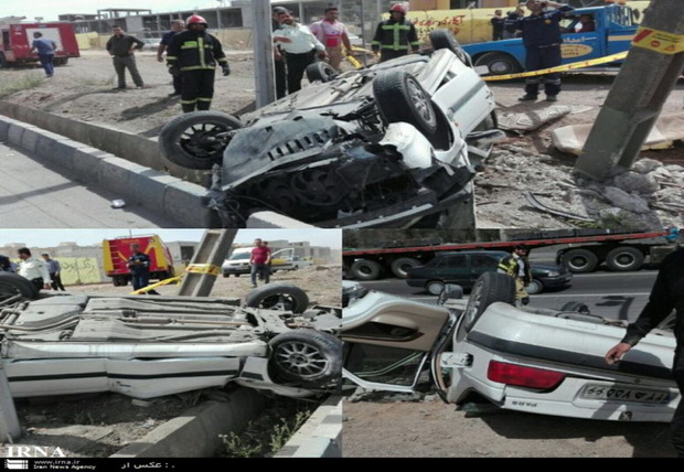 حادثه رانندگی در بزرگراه امام رضا(ع) سه مصدوم بر جای گذاشت