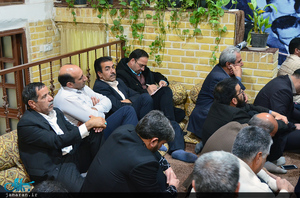دیدار امام جمعه، مسئولین و جمعی از مردم شریف آباد استان تهران با سیدعلی خمینی