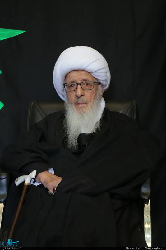 پیاده روی آیت الله العظمی وحید خراسانی به سمت حرم حضرت معصومه(س)