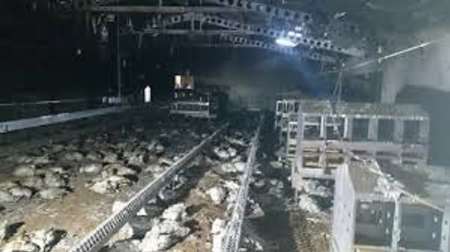مهار آتش سوزی در یک واحد مرغداری در مشهد