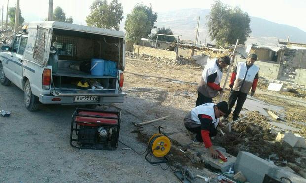 حضور اکیپ وتجهیزات فنی آبفای جنوب شرقی تهران در مناطق زلزله زده غرب کشور