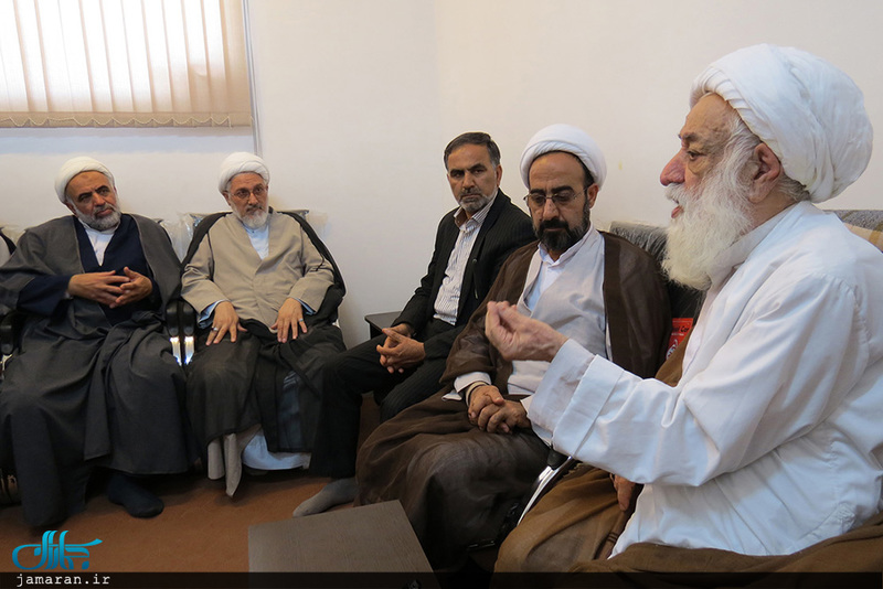 دیدار اعضای موسسه تنظیم و نشر آثار امام خمینی(س) نمایندگی قم با جمعی از مراجع و علما