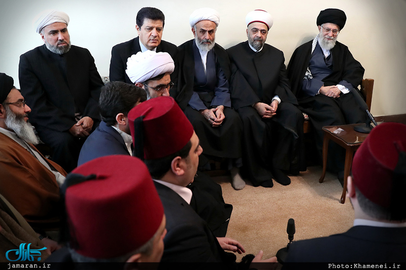 دیدار وزیر اوقاف و جمعی از علمای سوریه با رهبر معظم انقلاب