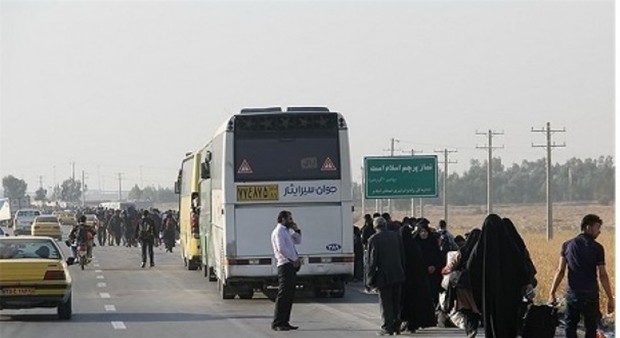 3560 زائر اربعین حسینی خراسان شمالی به مرز چذابه منتقل شدند