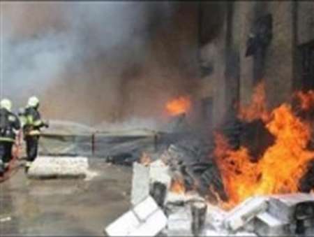 کارخانه پنبه در حومه مشهد دچار آتش سوزی شد