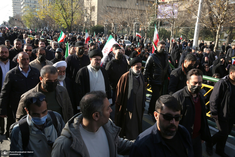 حضور سید حسن خمینی در اجتماع بزرگ مردم تهران