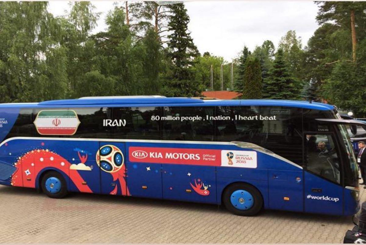 اتوبوس تیم ملى ایران در جام جهانی 2018+ عکس
