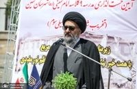 آیین خشت‌گذاری مدرسه امام خمینی(س) خمین