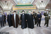 تجدید میثاق رئیس قوه قضاییه ومسوولان عالی قضایی با آرمان‌های امام خمینی (ره)